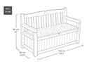Keter Eden Bench 265L Outdoor 60% recycled Garden Furniture