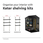 Keter Darwin Outdoor Apex Single Door Garden Storage Shed