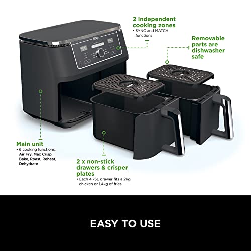 Ninja Foodi MAX Dual Zone Digital Air Fryer AF400UK