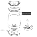 Hotel Chocolat 472726AM Copper Velvetiser Hot Chocolat Maker, Aluminium