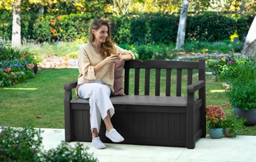 Keter Eden Bench 265L Outdoor 60% recycled Garden Furniture