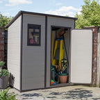 Keter Manor Outdoor Pent Single Door Garden Storage Shed