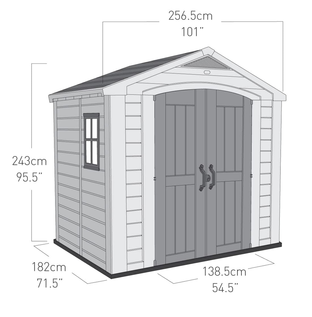 Keter Factor 8 x 6 ft Outdoor Storage Shed