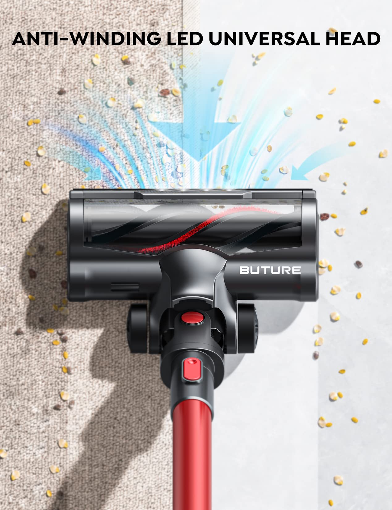 BuTure Cordless Vacuum Cleaner, 450W Stick Vacuum