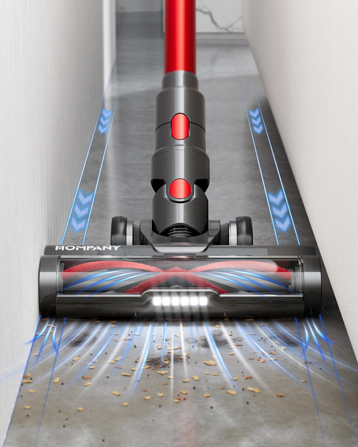 HOMPANY Cordless Vacuum Cleaner,40Kpa/500W Cordless Hoover