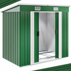 Gardebruk Garden Metal Tool Shed Green 6x4 FT